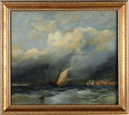 Неизвестный художник. Старая Феодосия. Копия с картины И. К. Айвазовского